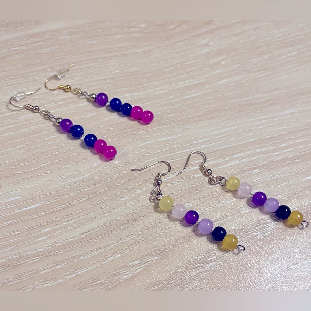 Glass Bead Drop Dangle Earrings NEW!